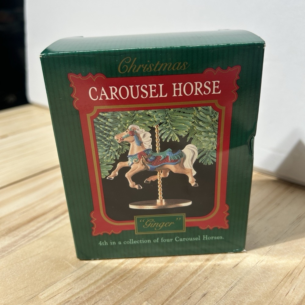 Vintage‎ 1989 Hallmark Christmas Carousel Horse:  "Ginger" 4th Ornament